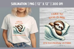 Funny Sarcastic Quotes Sloth Sublimation Design PNG Bundle Product Image 5
