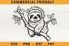 Sloth svg,cute baby sloth on tree svg,funny sloth quote svg Product Image 1