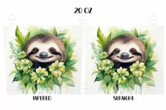 Sloth Tumbler Wrap, 20 oz tumbler wrap, Sloth Tumbler Wrap, Sloth Png