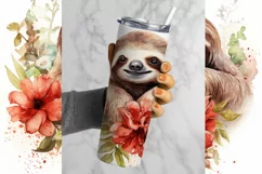 Sloth Tumbler Wrap, 20 oz tumbler wrap, Sloth Tumbler Wrap, Sloth Png