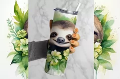 Sloth Tumbler Wrap, 20 oz tumbler wrap, Sloth Tumbler Wrap, Sloth Png