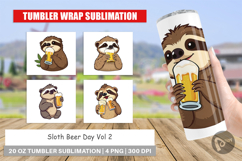 Tumbler Sloth Beer Day Product Image 1