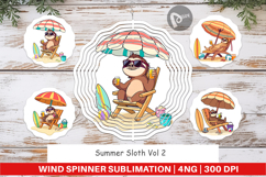Wind Spinner Summer Sloth Product Image 1