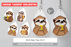Earring Sloth Beer Day Product Image 1