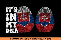 It's in my DNA Slovakia Flag Fingerprint Sublimation Product Image 1