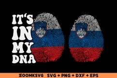 It's in my DNA Slovenia Flag Fingerprint Sublimation Product Image 1