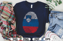 Slovenia SVG | Slovenia Flag Fingerprint | SVG PNG DXF EPS Product Image 1