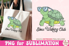 Slow Walking Club Png, Cute Funny Turtle Product Image 3