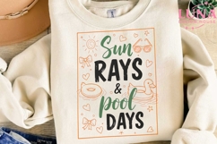 Sun Rays and Pool Days PNG, Summer Sublimation, Beach Vibes Product Image 2