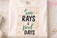 Sun Rays and Pool Days PNG, Summer Sublimation, Beach Vibes Product Image 3