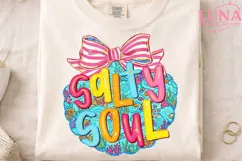 Salty Soul Seashell PNG, Beach Sublimation, Summer Ocean Cli Product Image 4