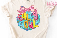 Salty Soul Seashell PNG, Beach Sublimation, Summer Ocean Cli Product Image 1
