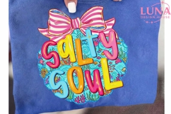 Salty Soul Seashell PNG, Beach Sublimation, Summer Ocean Cli Product Image 6