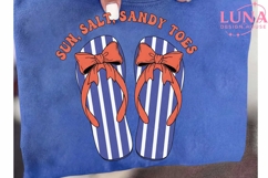 Sun Salt Sandy Toes Flip Flops PNG, Beach Sublimation PNG Product Image 6