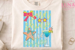 Sunshine Iced Coffee Summer PNG, Beach Vibes Clipart, Trendy Product Image 3