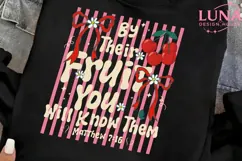 By Their Fruit Bible Verse PNG, Christian Cherry Sublimation Product Image 2