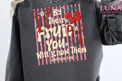 By Their Fruit Bible Verse PNG, Christian Cherry Sublimation Product Image 4