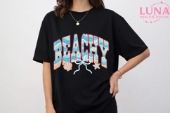 Beachy Summer PNG, Beach Vibes Sublimation, Ocean Waves PNG Product Image 1