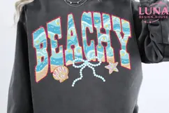 Beachy Summer PNG, Beach Vibes Sublimation, Ocean Waves PNG Product Image 4