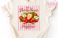 Life is Berry Sweet Strawberry PNG, Cute Fruit Sublimation D Product Image 4