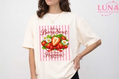 Life is Berry Sweet Strawberry PNG, Cute Fruit Sublimation D Product Image 5