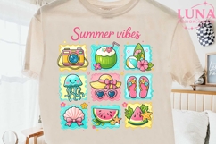 Summer Vibes PNG, Beach Clipart PNG, Tropical Sublimation De Product Image 2