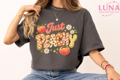 Just Peachy Retro Sublimation PNG, Groovy Peach PNG, Summer Product Image 2