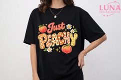 Just Peachy Retro Sublimation PNG, Groovy Peach PNG, Summer Product Image 3
