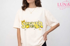Summer Lemon Daisy Gingham PNG, Lemon Sublimation PNG Clipar Product Image 1