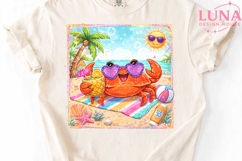 Cute Beach Crab PNG, Summer Sublimation, Tropical Vacation C Product Image 4