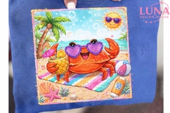Cute Beach Crab PNG, Summer Sublimation, Tropical Vacation C Product Image 6