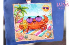 Cute Beach Crab PNG, Summer Sublimation, Tropical Vacation C Product Image 6