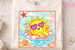 Cute Summer Sun Pool Float PNG, Beach Clipart, Tropical Sun Product Image 4