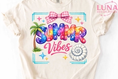 Summer Vibes PNG, Beach Sublimation PNG, Tropical Palm Tree Product Image 5