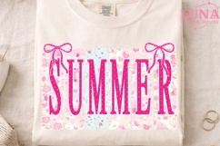 Summer Floral Bows PNG, Coquette Summer PNG, Pink Floral PNG Product Image 3