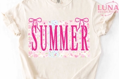 Summer Floral Bows PNG, Coquette Summer PNG, Pink Floral PNG Product Image 4