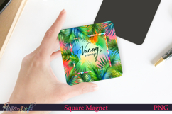 Square Magnet Design | Beach Quote | vacay every day Product Image 1