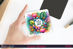 Square Magnet Design | Summer Quote | call me on my shell Product Image 1