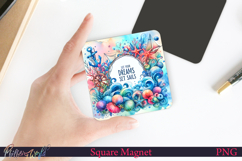 Square Magnet Design | Summer Quote | let your dreams Product Image 1