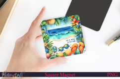 Square Magnet Design | Summer Quote | Life is better in Product Image 1
