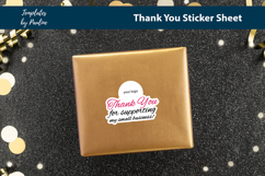 Handmade thank you stickers SVG