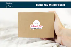 Small business thank you print and cut sticker SVG
