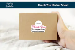 Handmade thank you stickers SVG