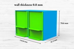 Small desktop organizer V2 for 3D printable stl file img 2