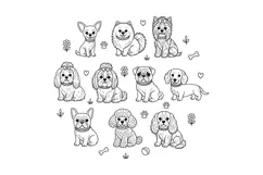 Small Dog Breeds Hand Embroidery Pattern PDF Cute Puppies Product Image 2
