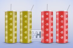 Small flowers pattern skinny tumbler wrap sublimation Product Image 4
