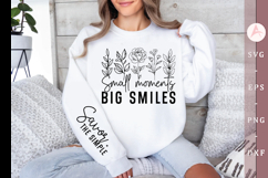 Small moments big smiles Sleeve SVG, Happiness SVG Product Image 1