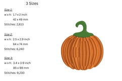 Pumpkin Embroidery Design - Autumn Embroidery Pattern Product Image 2