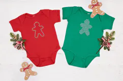 Small Gingerbread Man Rhinestone Template SVG
