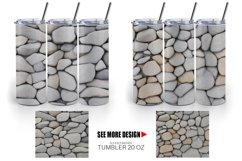 Small Stone Background Tumbler Sublimation Wrap Product Image 6